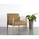 Earl Rustic Oak / Ludlow Sesame Leather Lounge Chair